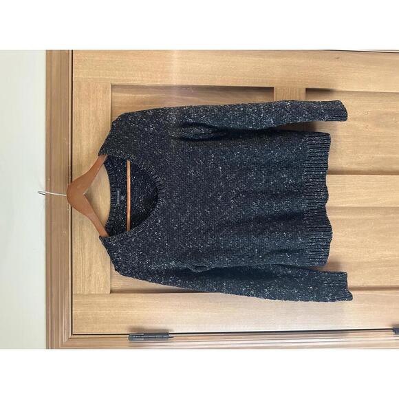 Eileen Fisher Sweaters - Eileen Fisher Black Marbled Chunky Knit Scoop Neck Sweater Women’s size Medium​